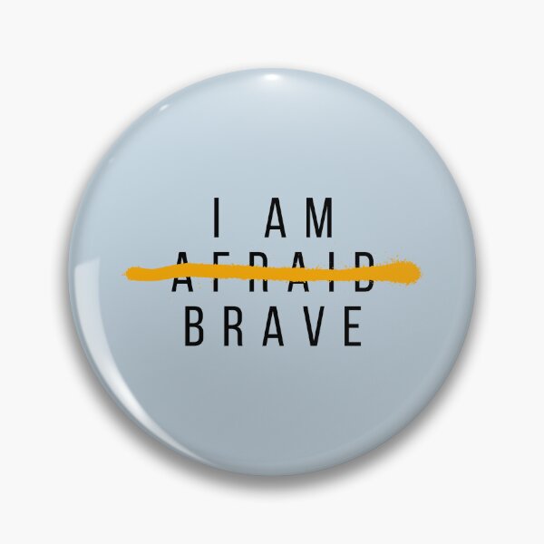Item preview, I Am Brave | Pastel Blue Background designed and sold by RM-Journey.