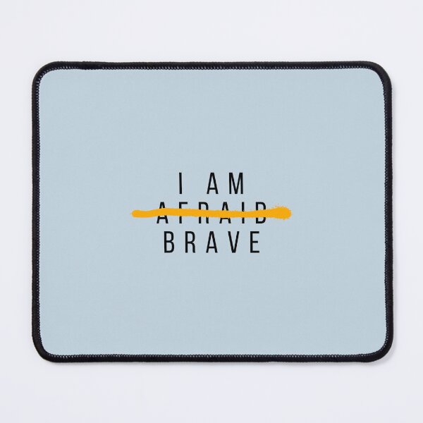 Item preview, I Am Brave | Pastel Blue Background designed and sold by RM-Journey.