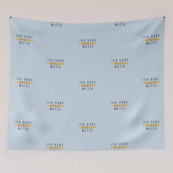 Item preview, Ich bin mutig | Pastel Blue Background designed and sold by RM-Journey.