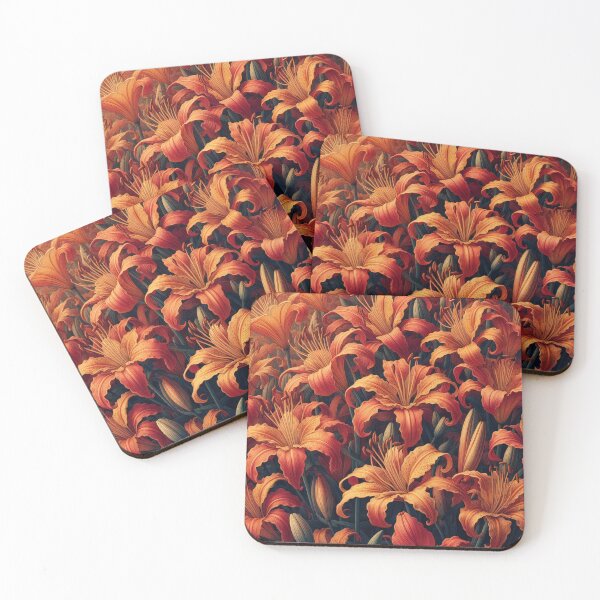 Item preview, Fiery Hues of Daylilies A Flamboyant Floral Rhapsody designed and sold by ArtComixHaven.