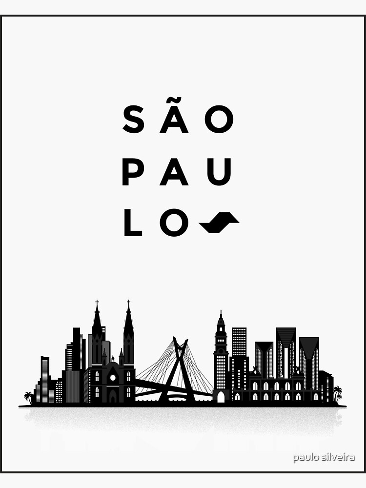 Sao Paulo Brazil Brasil Brazilian City Art Sticker Stickers 