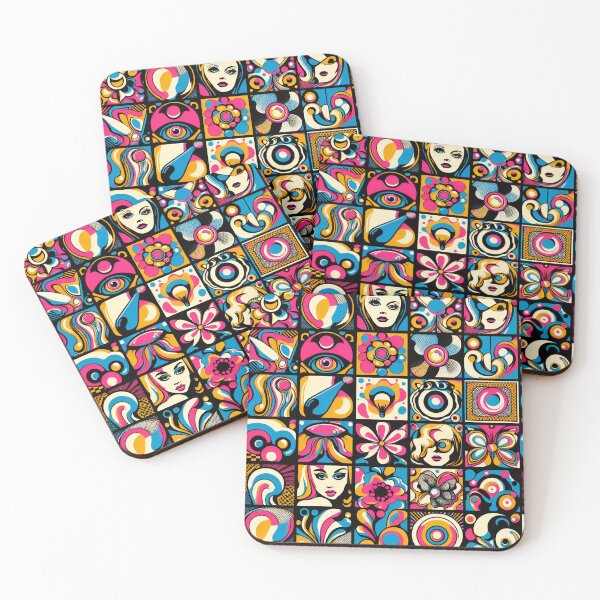 Item preview, Retro Revival: A Chic Montage of Pop Art Squares designed and sold by ArtComixHaven.