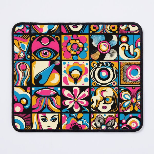 Item preview, Retro Revival: A Chic Montage of Pop Art Squares designed and sold by ArtComixHaven.