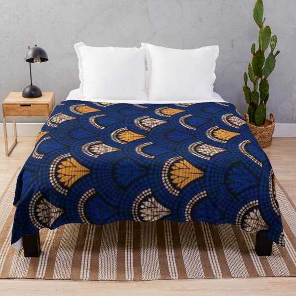 Item preview, African Colorful Ethnic Design Blue Yellow Orange designed and sold by ZedColors.