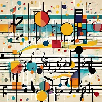 Artwork thumbnail, Musical Notes Pattern Abstract Pattern by FunnyT-Shirts