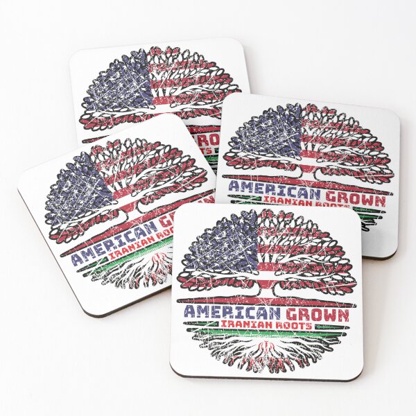 Item preview, Iran Iranian US American USA United States Tree Roots Flag designed and sold by FlagX.
