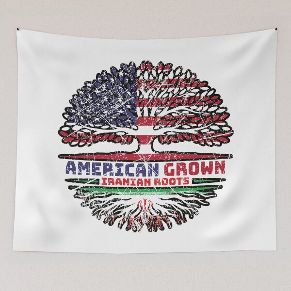 Item preview, Iran Iranian US American USA United States Tree Roots Flag designed and sold by FlagX.