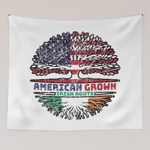 Item preview, Ireland Irish US American USA United States Tree Roots Flag designed and sold by FlagX.