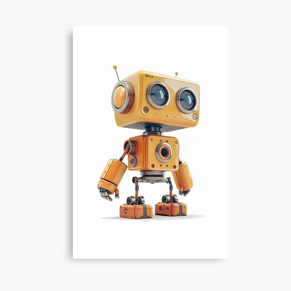 Item preview, Adorable Cartoon Robot Digital Print: Spark Imaginative Kids' Decor! designed and sold by Kids Art 4U.