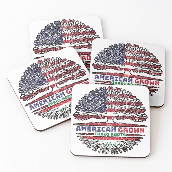 Item preview, Iraq Iraqi US American USA United States Tree Roots Flag designed and sold by FlagX.