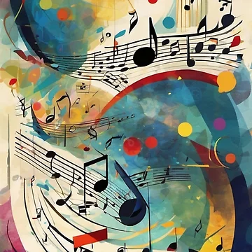 Artwork thumbnail, Musical Notes Pattern Abstract Pattern by FunnyT-Shirts
