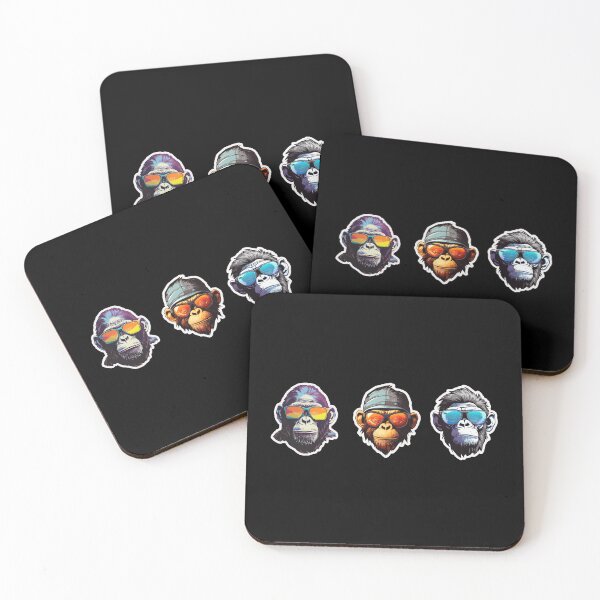 Item preview, Monkeys Wearing Sunglasses - Perfect for Monkey-Loving Travelers - Apes, Gorillas, Primate designed and sold by Sun Sand & Sea Art.