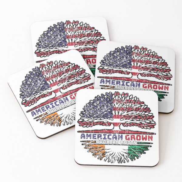 Item preview, Ivory Coast Ivorian American USA Tree Roots Flag designed and sold by FlagX.