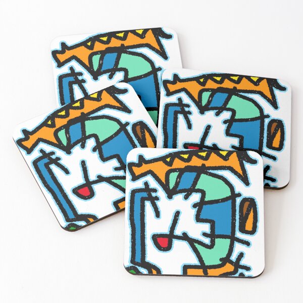 Item preview, Orange Cat abstract line illustration design designed and sold by Oqueartecura.