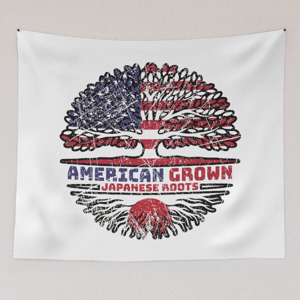 Item preview, Japan Japanese US American USA United States Tree Roots Flag designed and sold by FlagX.