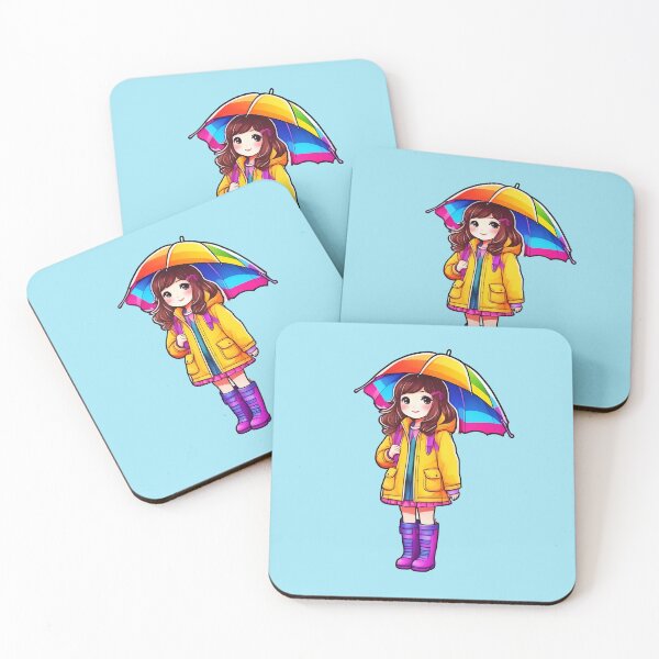 Item preview, Kawaii Girl with Umbrella designed and sold by Cosmicreations1.