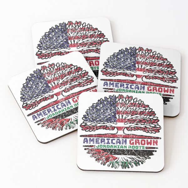 Item preview, Jordanian Jordan US American USA United States Tree Roots Flag designed and sold by FlagX.