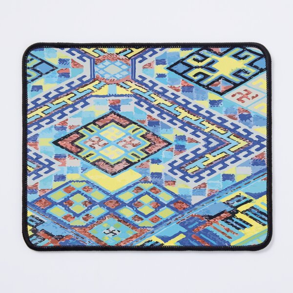 Item preview, Blue embroidered ethnic fabric vintage boho chic fabric decor designed and sold by T-Mex.