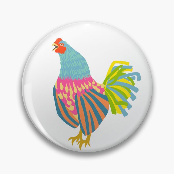 Item preview, Colorful clucking chicken designed and sold by omgchickens.