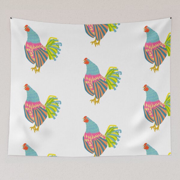 Item preview, Colorful clucking chicken designed and sold by omgchickens.