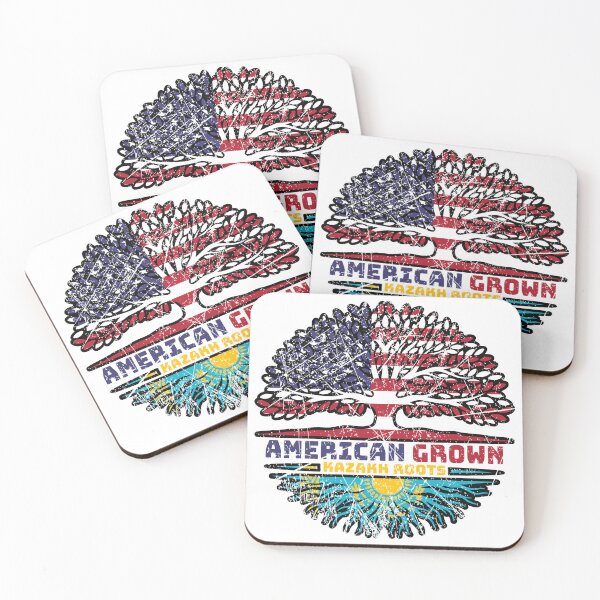 Item preview, Kazakhstan Kazakh American USA Tree Roots Flag designed and sold by FlagX.