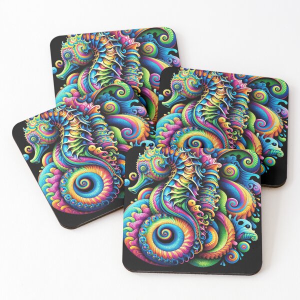 Item preview, Psychedelic Seahorse Art - Save the Ocean designed and sold by SandbarTees.