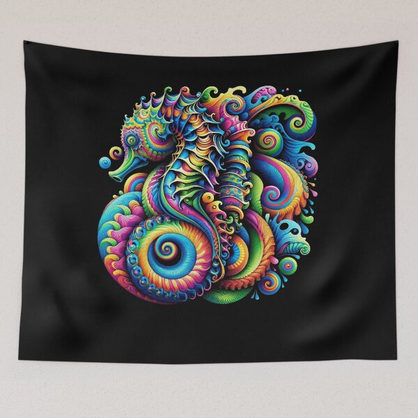 Item preview, Psychedelic Seahorse Art - Save the Ocean designed and sold by SandbarTees.