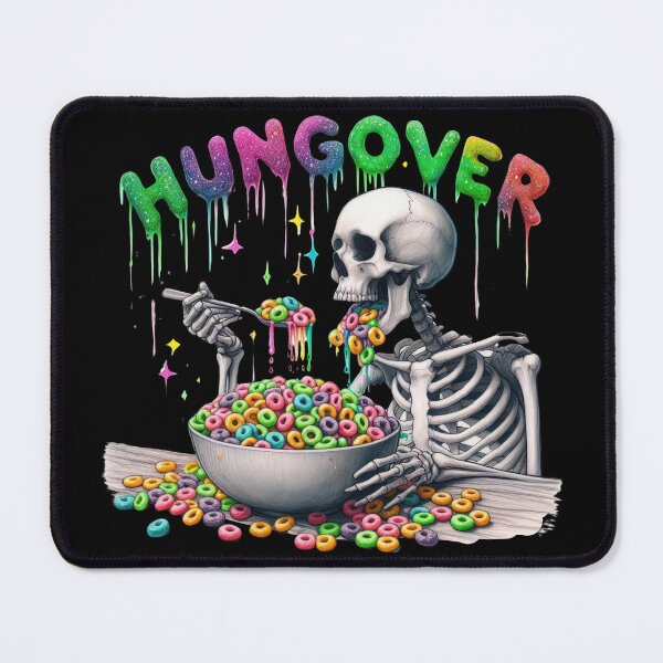 Item preview, "Hung Over" Skeleton Eating Froot Loops designed and sold by FlawlessSeams.