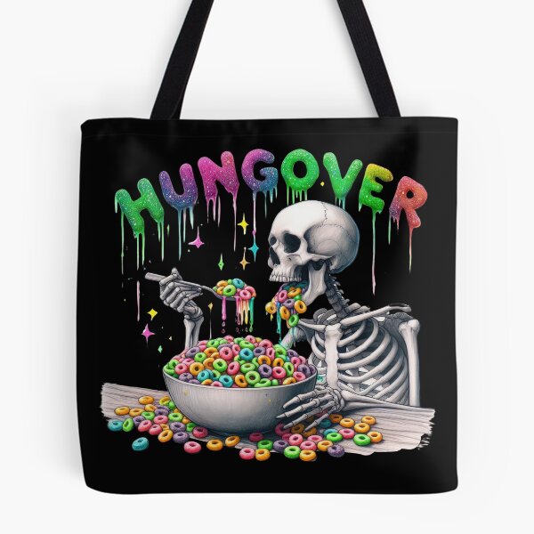 Item preview, "Hung Over" Skeleton Eating Froot Loops designed and sold by FlawlessSeams.