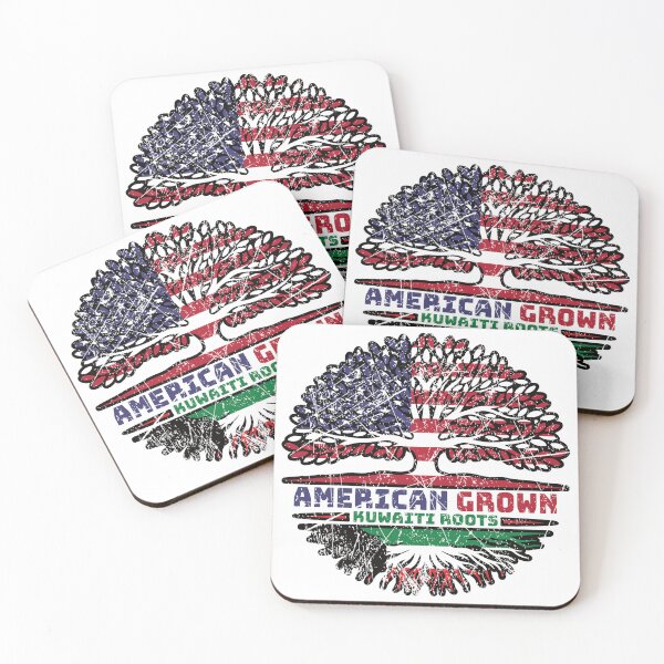 Item preview, Kuwait Kuwaiti US American USA United States Tree Roots Flag designed and sold by FlagX.