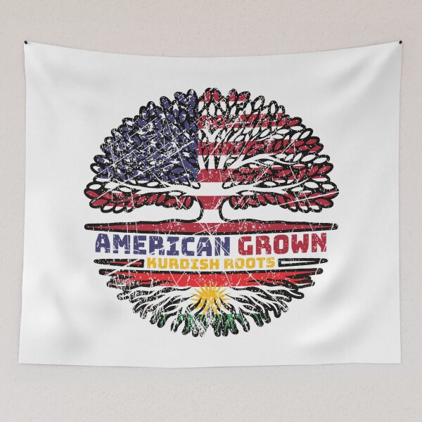 Item preview, Kurdistan Kurdish US American USA United States Tree Roots Flag designed and sold by FlagX.