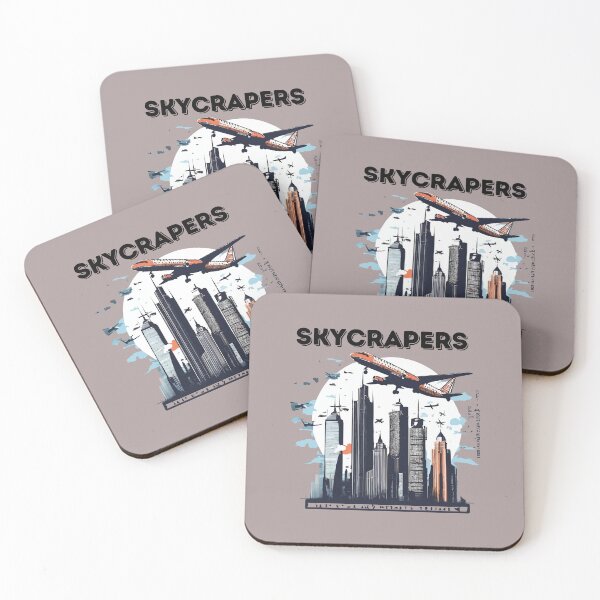 Item preview, Cool t-shirt for those who like skyscrapers and airplanes- 'SKYCRAPERS'. designed and sold by Gadget80.