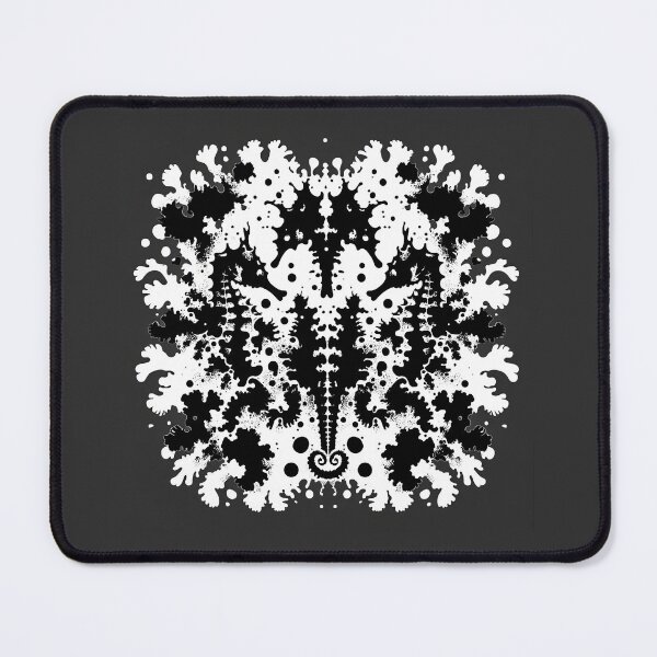 Item preview, Rorschach Seahorse in Standard Style: An Ocean Art Masterpiece designed and sold by SandbarTees.