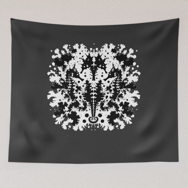 Item preview, Rorschach Seahorse in Standard Style: An Ocean Art Masterpiece designed and sold by SandbarTees.