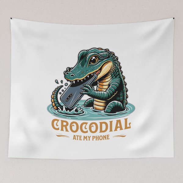 Item preview, Croco-dial Ate My Phone  designed and sold by Diane Gotti.