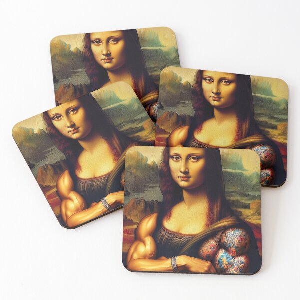 Item preview, La Gioconda, Monna Lisa Superstar, Monna Lisa with tattooed muscles, Super Monna Lisa, designed and sold by LaModaLoKa01.