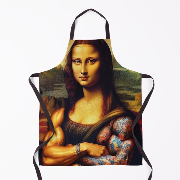 Item preview, La Gioconda, Monna Lisa Superstar, Monna Lisa with tattooed muscles, Super Monna Lisa, designed and sold by LaModaLoKa01.