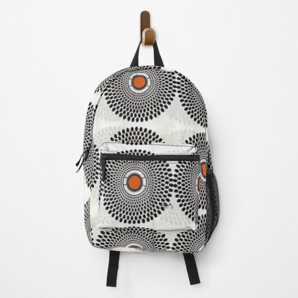 Item preview, African Colorful Ethnic Design White Black Orange designed and sold by ZedColors.
