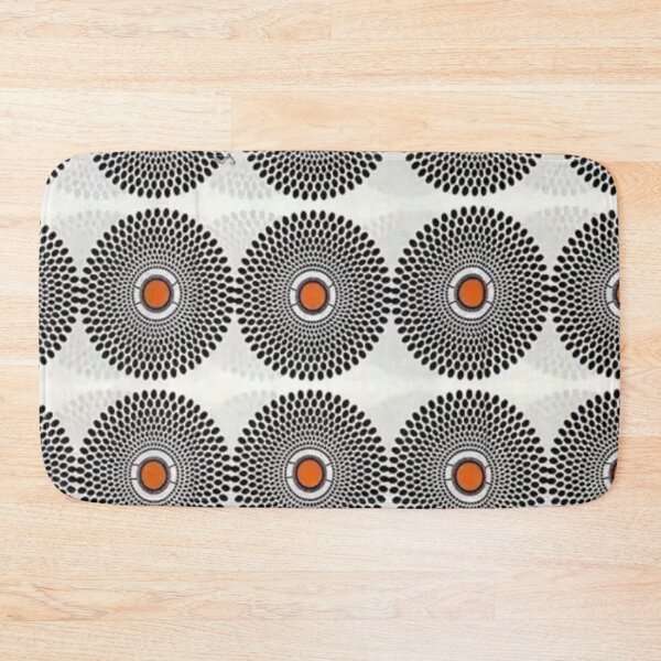 Item preview, African Colorful Ethnic Design White Black Orange designed and sold by ZedColors.