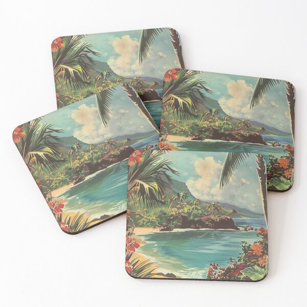 Item preview, Vintage Hawaii Kauai Beach Flowers Aesthetic Art designed and sold by LVTFCOarts.
