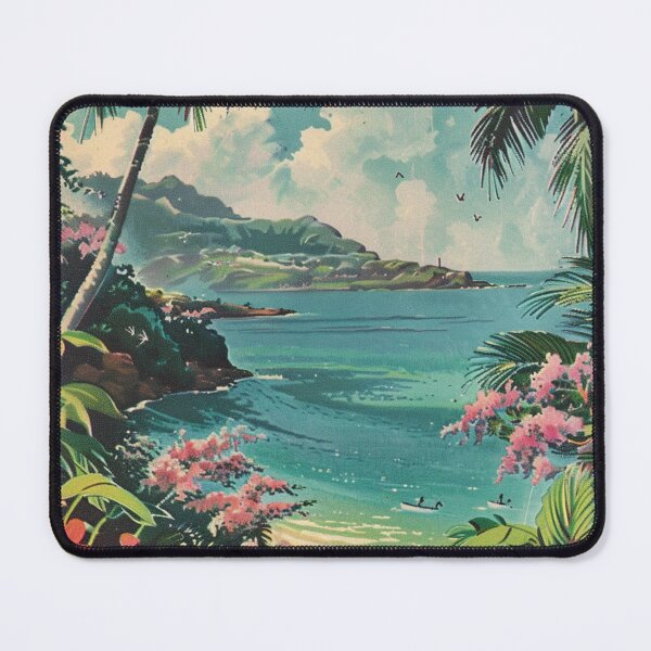 Item preview, Vintage Hawaiian Beach Flowers Clouds Aesthetic designed and sold by LVTFCOarts.