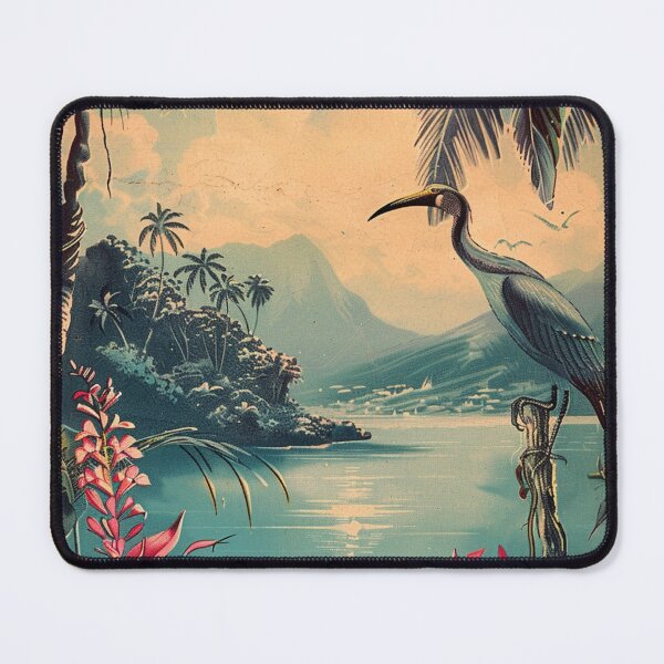 Item preview, Vintage Hawaii Lagoon Tropical Palm Tree Vibe Art designed and sold by LVTFCOarts.