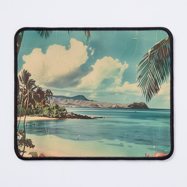 Item preview, Vintage Hawaii Beach Waves Flowers Tropical Vibe designed and sold by LVTFCOarts.