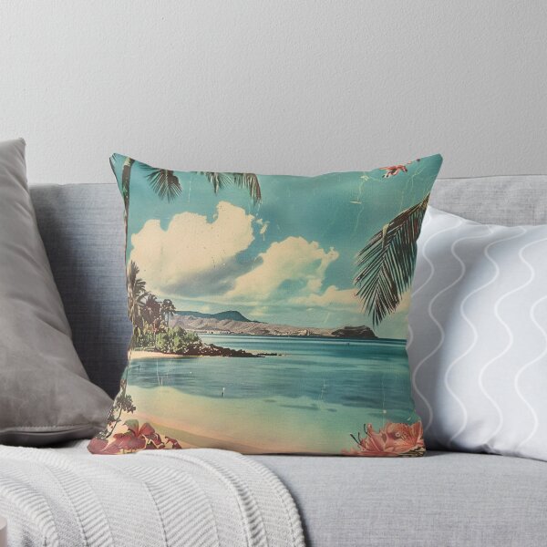 Item preview, Vintage Hawaii Beach Waves Flowers Tropical Vibe designed and sold by LVTFCOarts.