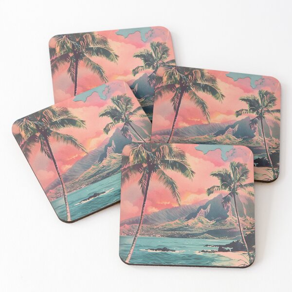 Item preview, Vintage Hawaii Evening Sunset Beach Nature designed and sold by LVTFCOarts.