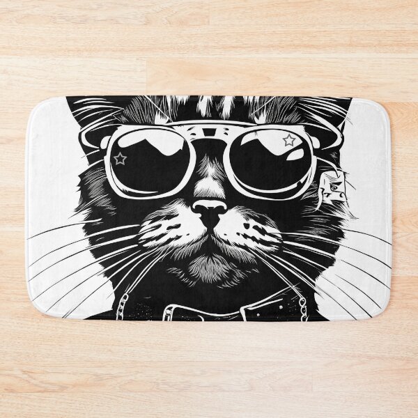 Item preview, Cat in punk rock style designed and sold by dedoma.