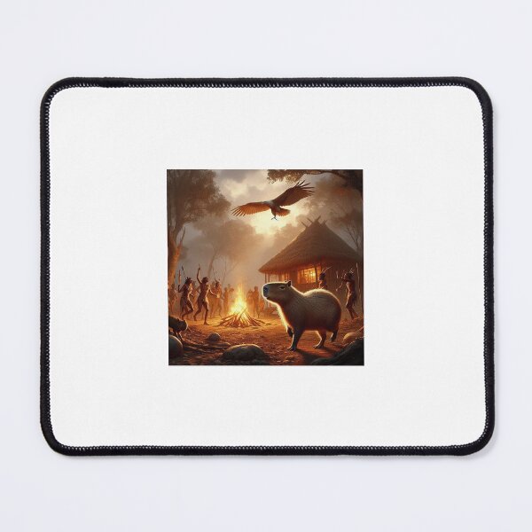 Item preview, Capybara Visits Aboriginal Tribe1 designed and sold by Capybara Art Lover.