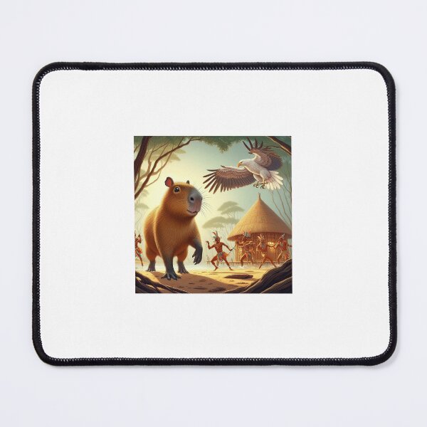 Item preview, Capybara Visits Aboriginal Tribe3 designed and sold by Capybara Art Lover.