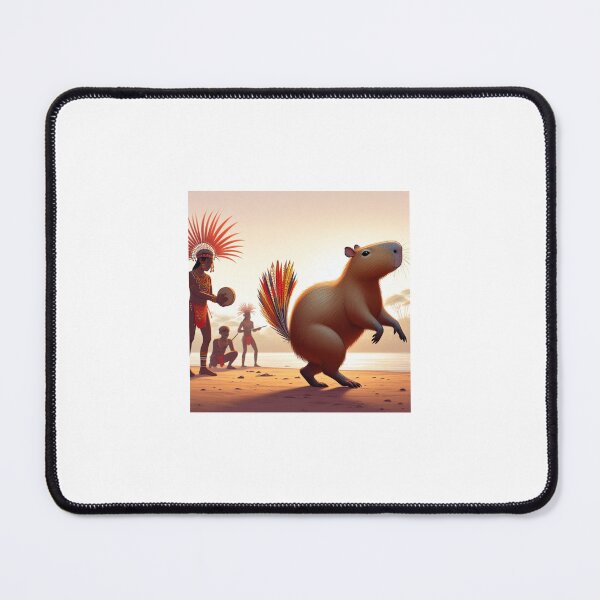 Item preview, Capybara Visits Aboriginal Tribe5 designed and sold by Capybara Art Lover.
