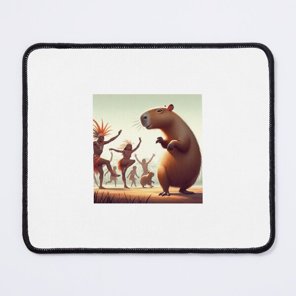 Item preview, Capybara Visits Aboriginal Tribe6 designed and sold by Capybara Art Lover.